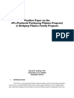 Position Paper On The 4ps