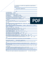 Lenguaje Algebraico para Psu