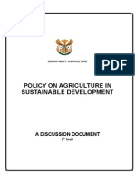 Policy On Agriculture in Sustainable Development: A Discussion Document