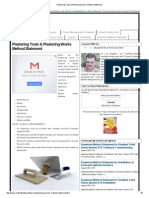 Plastering Tools & Plastering Works Method Statement PDF