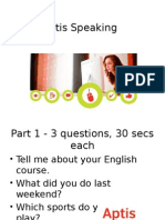 Aptis Speaking Phrases