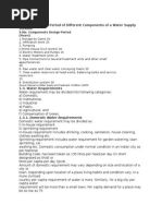 Table 1.1: Design Period of Different Components of A Water Supply Scheme