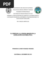 El Derecho A La Propia Imagen en La Legislacion Guatemalteca