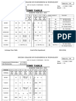 Timetable IT I Sem