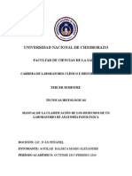 Manual de La Clasificación de Los Desechos de Un Laboratorio de Anatomía Patológica