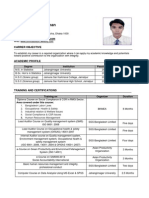 S M Masudur Rahman CV