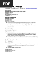 Teaching Resume 2016