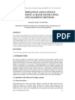 Optimization and Fatigue Analysisof A Crane Hook Using Finite Element Method