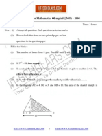 KVS Junior Mathematics Olympiad (JMO) - 2004