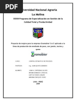 Proyecto de Mejora para La Empresa Gramobier S.A.C Aplicada A La Línea de Producción de Enrollado de Pavo, Con Jamón, Tocino y Queso