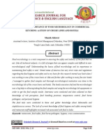 To Know The Importance of Food Microbiology in Commercial Kitchens: A Study of Cruise Lines and Hotels