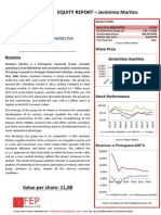 Equity Valuation Report - Jerónimo MArtins