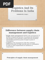 Logistics and Its Problems in India