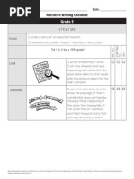 Narrative Writing Checklist