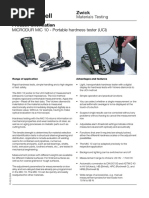 MICRODUR MIC 10 - Portable Hardness Tester (UCI) : Product Information