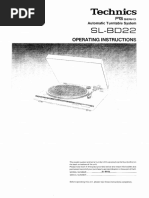 Technics SL-BD22 Owners Manual