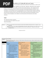 Interdisciplinary Breakdown of Culturally Relevant Topics: Proposal