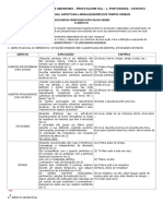 VALORES TEMPORAIS, ASPECTUAIS e MODALIZADORES DOS TEMPOS VERBAIS