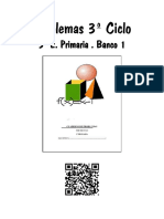 Problemas 5 Banco 1Sistema de numeración decimal 5 · Numeración romana 16 · Números naturales 19 · Múltiplos y divisores 36 · Fracciones 44 · Números decimales 55 · Unidades de longitud 65 · Unidades de capacidad 73 · Unidades de masa 80 · Ángulos: (triángulos – cuadriláteros) 86 · Polígonos—perímetros 97 · Longitud de la circunferencia 103 · Unidades de superficie 108 · Áreas o superficies de figuras planas o Cuadrado – rectángulo 118 o Rombo --- triángulo 124 o Trapecio --- polígono regular 128 o Círculo – corona circular 133 · Sistema comercial 139 · Unidades de tiempo 144 · Poliedros -- cuerpos redondos 151 Problemas