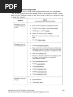 Refrigerator Troubleshooting Guide