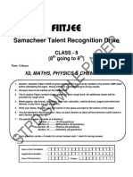 FIITJEE Paper For 9th Class