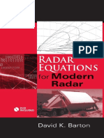 Radar Equations For Modern Radar