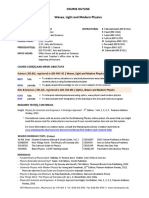 Waves, Light and Modern Physics: Course Outline