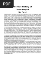 The True History of Chaos Magick So Far