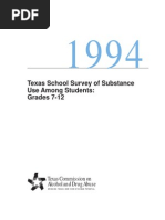 1994 Texas School Survey of Substance Use - Published Version - Grades 7 - 12