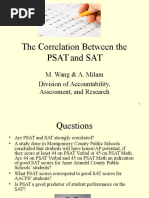 The Correlation Between The PSAT and SAT