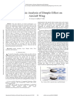 Aerodynamic Analysis of Dimple Effect On Aircraft Wing