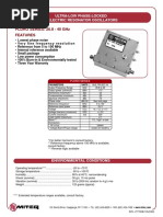 Pldro Series: 26.8 - 40 GHZ Features: Ultra-Low Phase-Locked Dielectric Resonator Oscillators