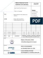 Method Statement For I&C Calibration and Laboratory