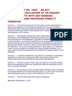 Philippine Secrecy of Bank Deposits Act Ra 1405