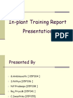 In-Plant Training Report Presentation