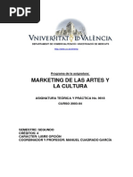 Marketing de Las Artes y La Cultura