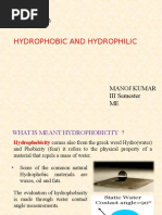 Hydrophobic Hydrophilic