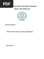 International Islamic University, Islamabad: Digital Logic Design Lab