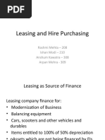 Leasing and Hire Purchasing