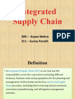 Integrated Supply Chain: 309 - Arpan Mehra 311 - Sunny Parekh