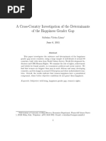 A Cross-Country Investigation of The Determinants of The Happiness Gender Gap