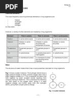 IB Biology Topic 3.1 Chemical Elements and Water