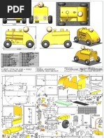 General Arrangement, Isometric Views and B.O.M. A Midget Steam Car Using A Double Acting Oscillating Engine