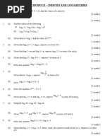 Indices and Logarithm