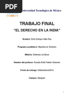 El Derecho de La India Trabajo Final