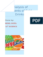 Chemistry Investigatory Project - Cold Drinks