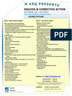 Corrective-Action Root-Cause Course Outline