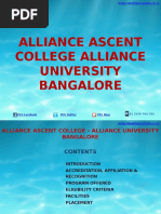 Alliance Ascent College Bangalore - MBA - Alliance University