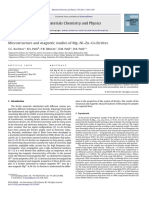 Materials Chemistry and Physics: Microstructure and Magnetic Studies of Mg-Ni-Zn-Cu Ferrites