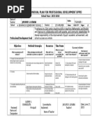 Teacher'S Individual Plan For Professional Development (Ippd)